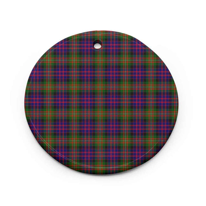 Scottish MacDonnell of Glengarry Modern Clan Tartan Ceramic Ornament Circle Shape Tartan Plaid