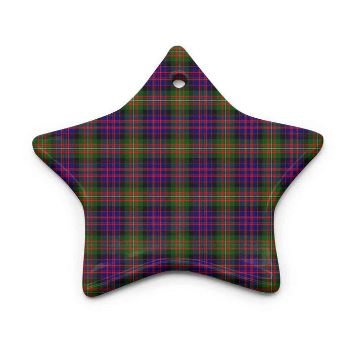 Scottish MacDonnell of Glengarry Modern Clan Tartan Ceramic Ornament Star Shape Tartan Plaid