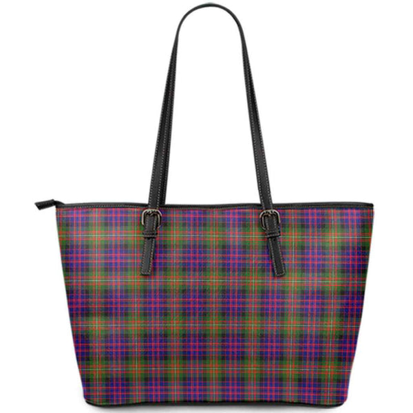 Scottish MacDonnell of Glengarry Modern Clan Tartan Leather Tote Tartan Plaid