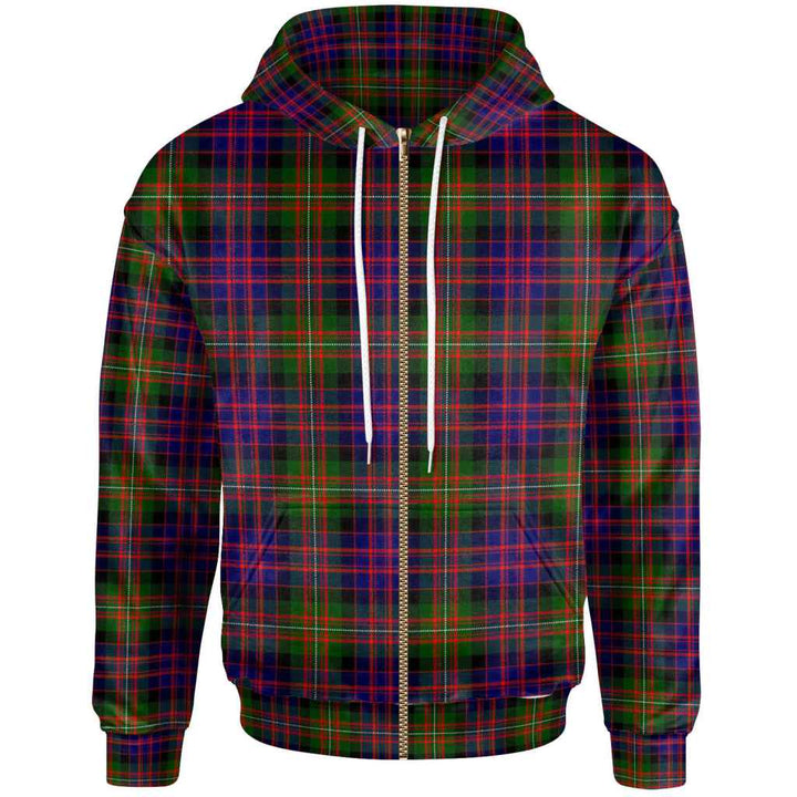 Scottish MacDonnell of Glengarry Modern Clan Tartan Hoodie Zip Tartan Plaid