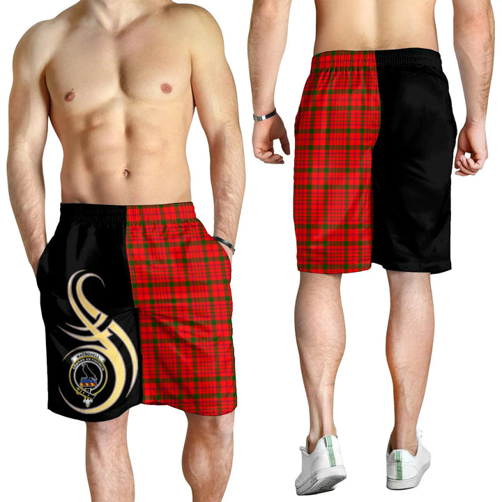 Scottish MacDonnell of Keppoch Modern Clan Crest Tartan Believe in Me Men's Shorts