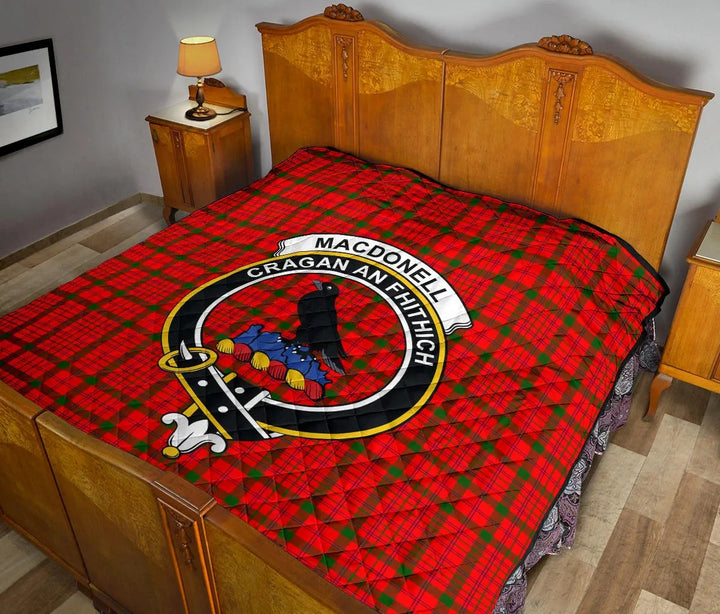 Scottish MacDonnell of Keppoch Modern Clan Crest Tartan Quilt Tartan Plaid 12