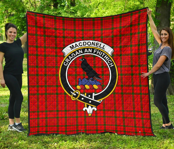 Scottish MacDonnell of Keppoch Modern Clan Crest Tartan Quilt Tartan Plaid 1