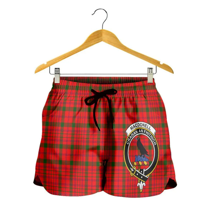 Scottish MacDonnell of Keppoch Modern Clan Crest Tartan Women Shorts