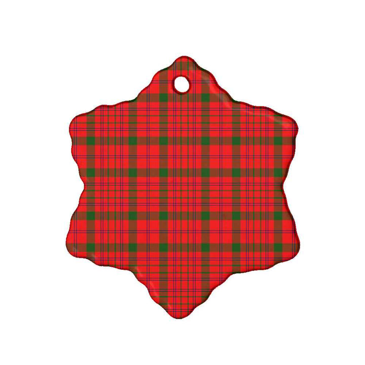 Scottish MacDonnell of Keppoch Modern Clan Tartan Ceramic Ornament Snow Flake Shape Tartan Plaid