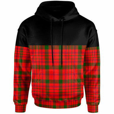 Scottish MacDonnell of Keppoch Modern Clan Tartan Hoodie - Horizontal Style Front Side Tartan Plaid