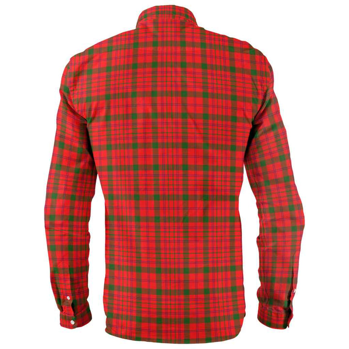 Scottish MacDonnell of Keppoch Modern Clan Tartan Long Sleeve Shirt Back Side Tartan Plaid