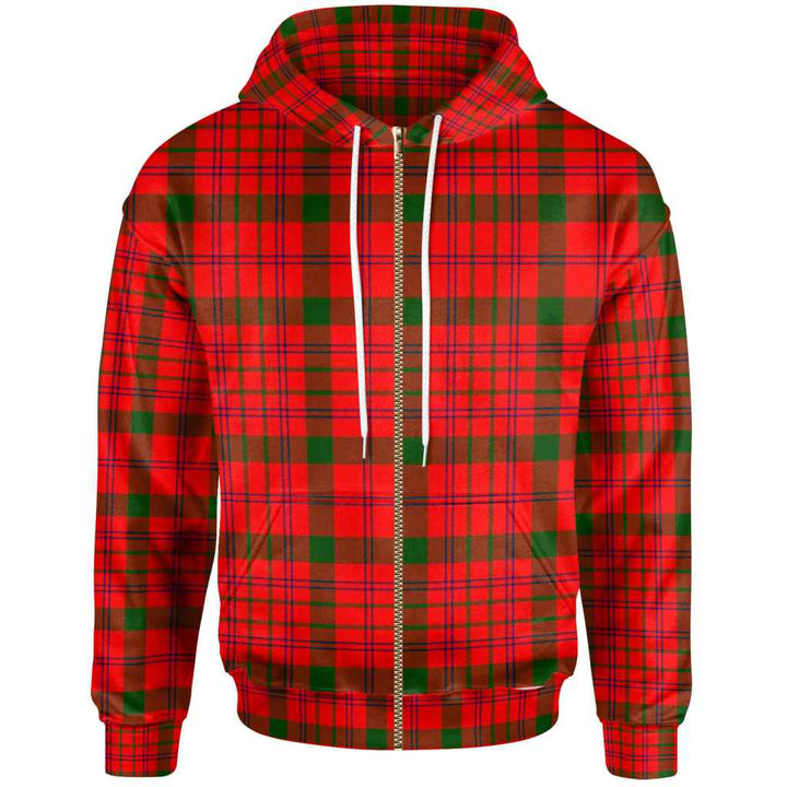 Scottish MacDonnell of Keppoch Modern Clan Tartan Hoodie Zip Tartan Plaid