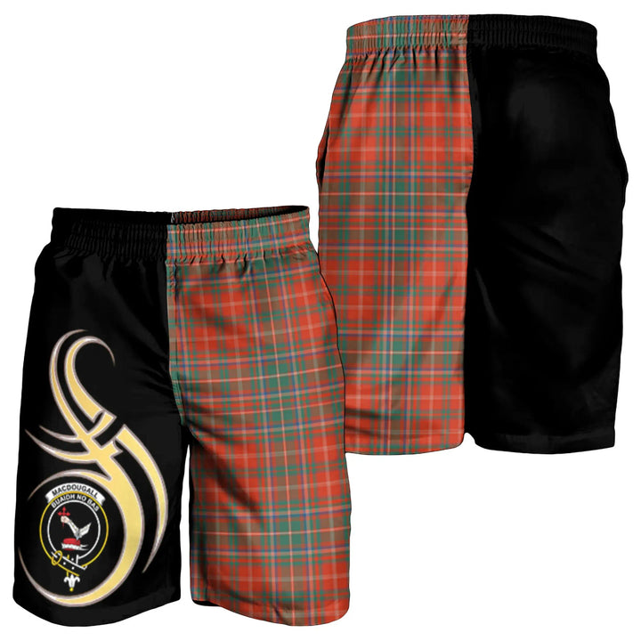Scottish MacDougall Ancient Clan Crest Tartan Believe in Me Men's Shorts
