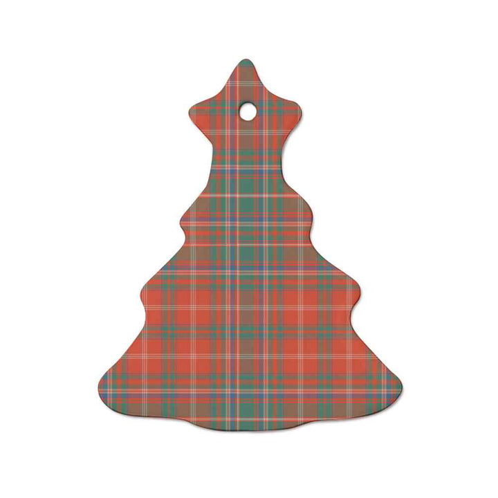 Scottish MacDougall Ancient Clan Tartan Ceramic Ornament  Tree Shape Tartan Plaid