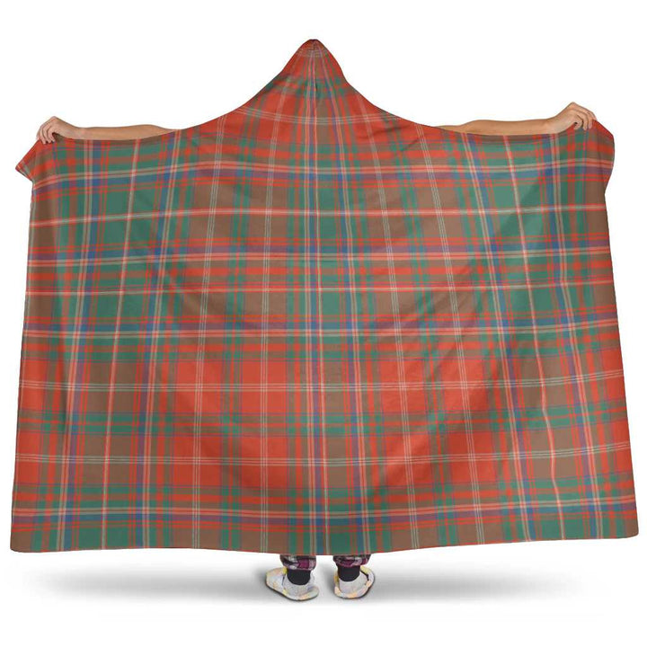 Scottish MacDougall Ancient Clan Tartan Hooded Blanket Tartan Plaid 1