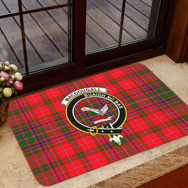 Scottish MacDougall Clan Crest Tartan Door Mat Tartan Plaid 1