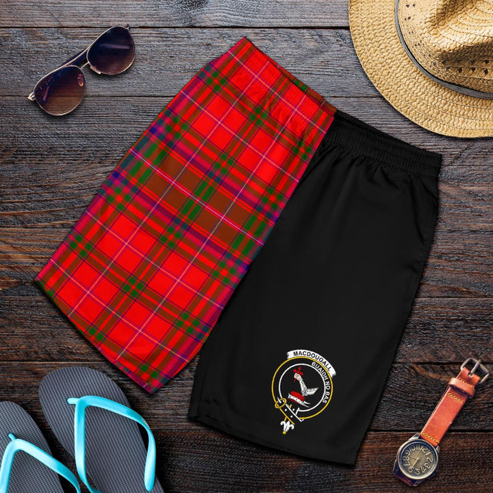 Scottish MacDougall Clan Crest Tartan Half of Me Men's Shorts
