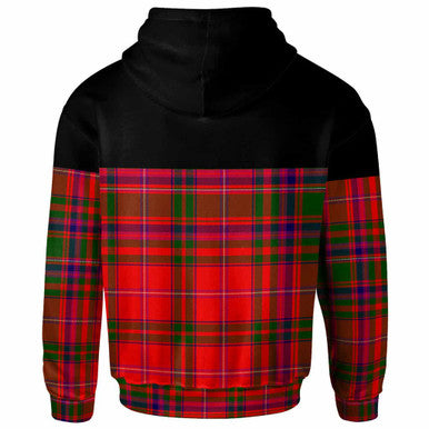Scottish MacDougall Clan Crest Tartan Hoodie - Horizontal Style Back Side Tartan Plaid