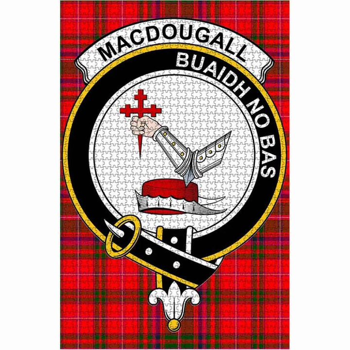 Scottish MacDougall Clan Crest Tartan Jigsaw Puzzle 1