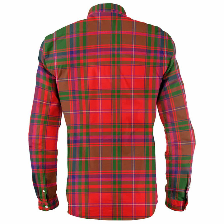 Scottish MacDougall Clan Crest Tartan Long Sleeve Shirt Back Side Tartan Plaid