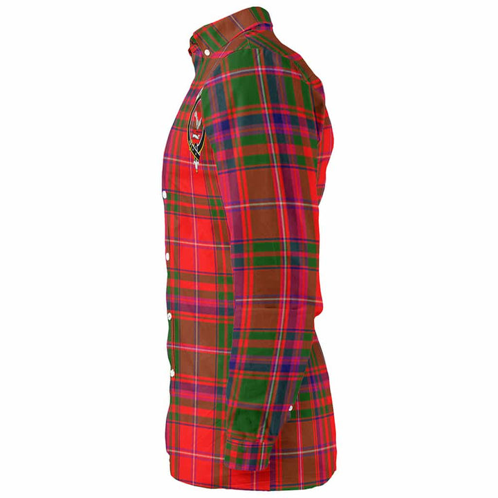 Scottish MacDougall Clan Crest Tartan Long Sleeve Shirt Tartan Plaid