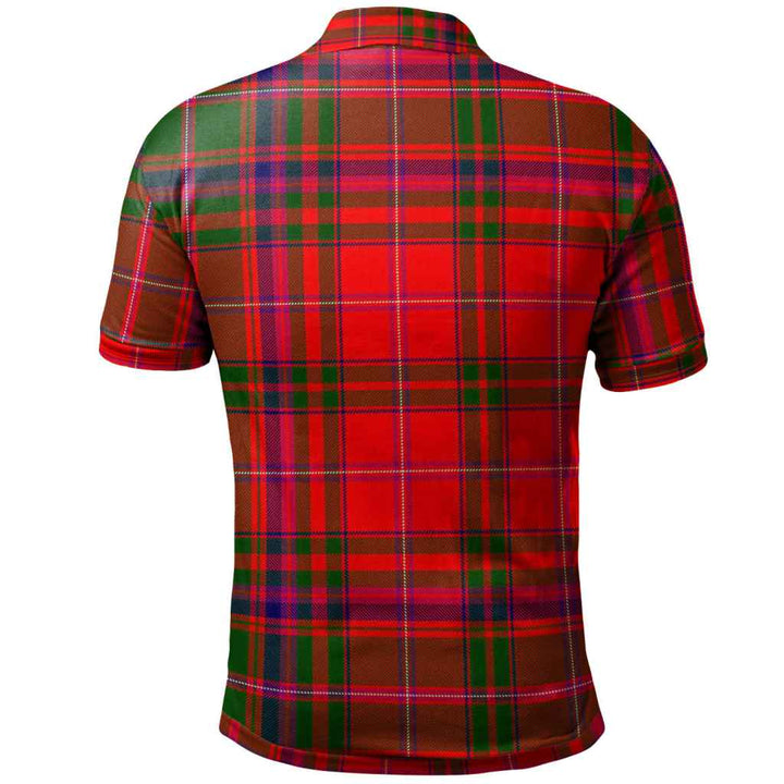Scottish MacDougall Clan Crest Tartan Polo Shirt Back Side Tartan Plaid