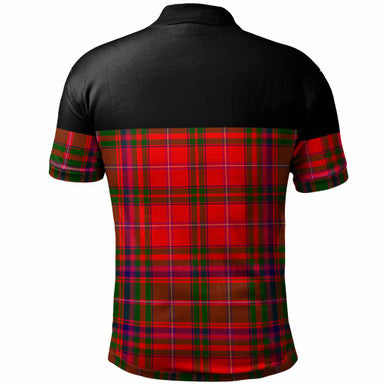 Scottish MacDougall Clan Crest Tartan Polo Shirt - Horizontal Style Back Side Tartan Plaid