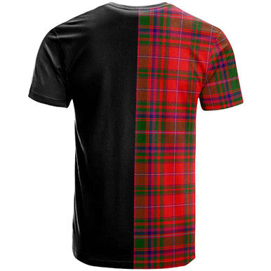 Scottish MacDougall Clan Crest Tartan T-Shirt Half in Me Back Side Tartan Plaid
