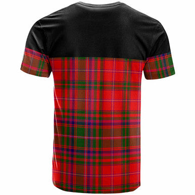 Scottish MacDougall Clan Crest Tartan T-Shirt - Horizontal Style Back Side Tartan Plaid
