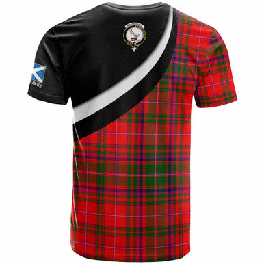 Scottish MacDougall Clan Crest Tartan T-Shirt - Scotland Forever Style Back Side Tartan Plaid