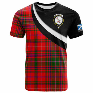Scottish MacDougall Clan Crest Tartan T-Shirt - Scotland Forever Style Front Side Tartan Plaid