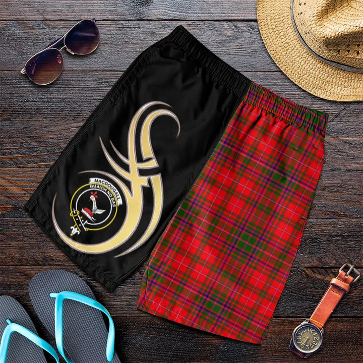 Scottish MacDougall Modern Clan Crest Tartan Believe in Me Men's Shorts