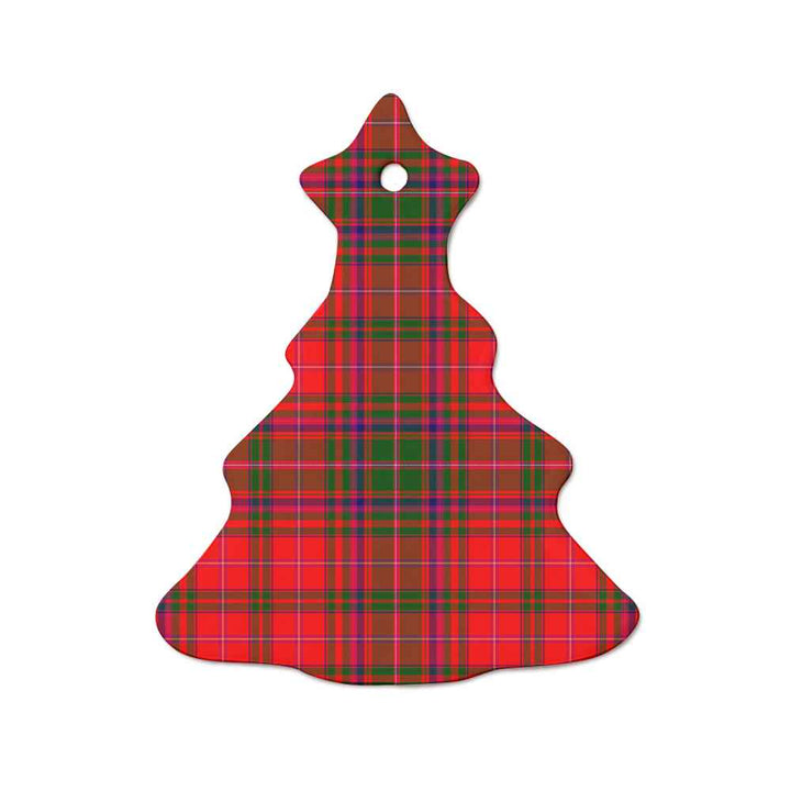 Scottish MacDougall Modern Clan Tartan Ceramic Ornament  Tree Shape Tartan Plaid