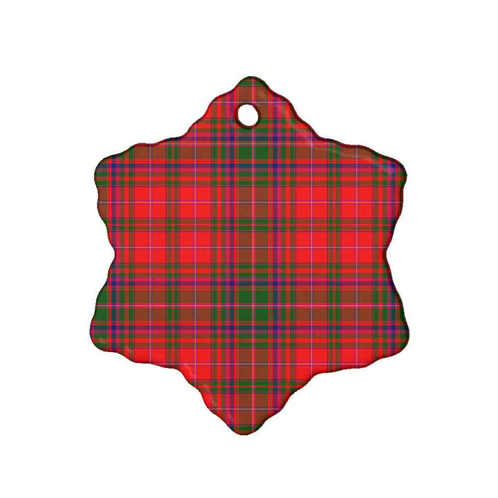 Scottish MacDougall Modern Clan Tartan Ceramic Ornament Snow Flake Shape Tartan Plaid