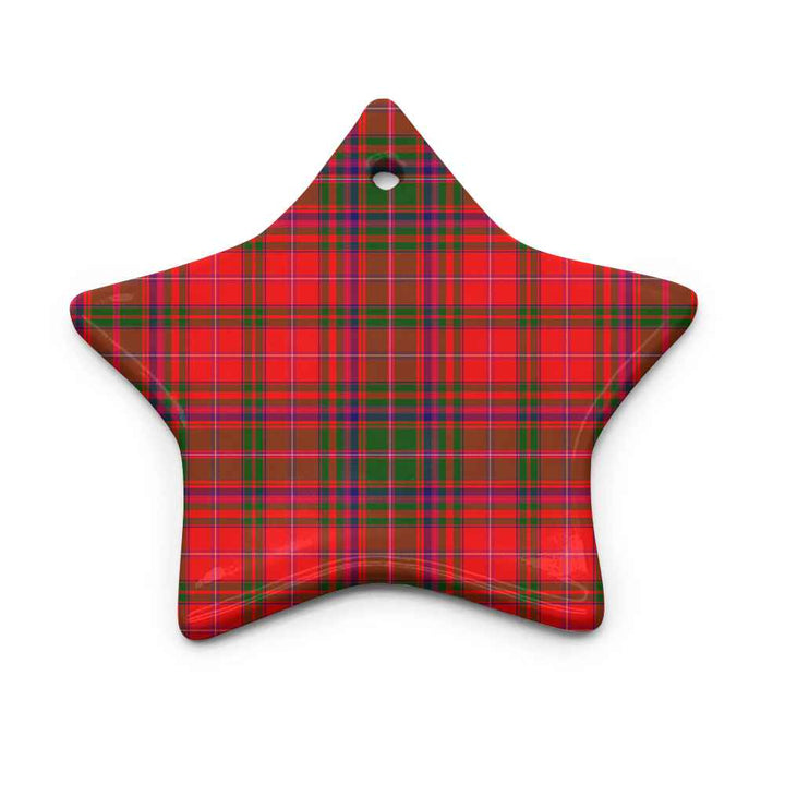 Scottish MacDougall Modern Clan Tartan Ceramic Ornament Star Shape Tartan Plaid
