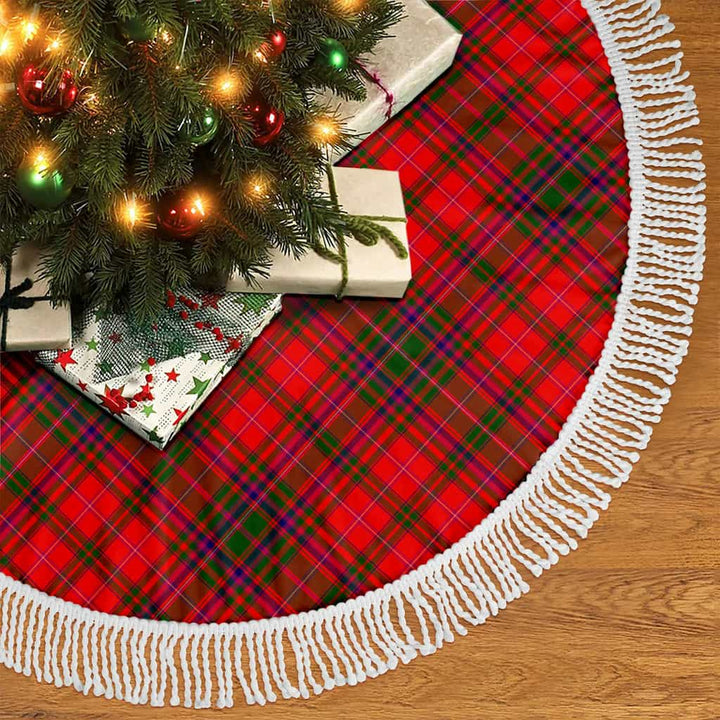 Scottish MacDougall Modern Clan Tartan Christmas Tree Skirt Tassels 2 Tartan Plaid