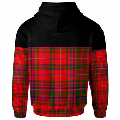 Scottish MacDougall Modern Clan Tartan Hoodie - Horizontal Style Back Side Tartan Plaid