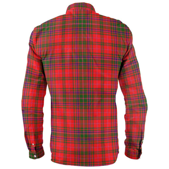 Scottish MacDougall Modern Clan Tartan Long Sleeve Shirt Back Side Tartan Plaid