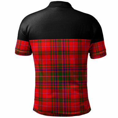 Scottish MacDougall Modern Clan Tartan Polo Shirt - Horizontal Style Back Side Tartan Plaid