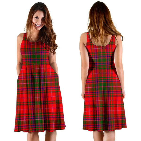 Scottish MacDougall Modern Clan Tartan Women Midi Dress