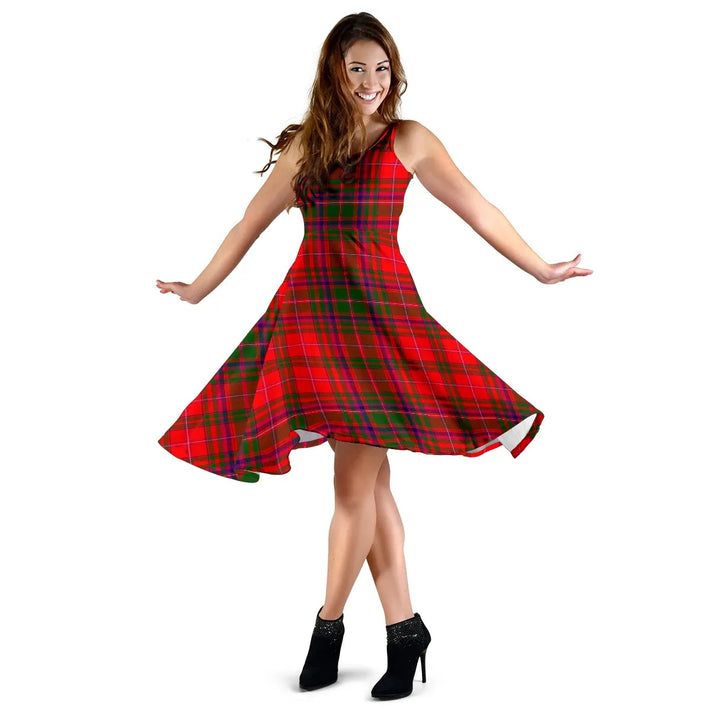 Scottish MacDougall Modern Clan Tartan Women Midi Dress