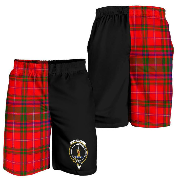 Scottish MacDowall Clan Crest Tartan Half of Me Men's Shorts