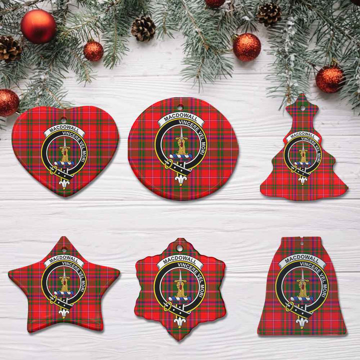 Scottish MacDowall (of Garthland) Clan Crest Tartan Ceramic Ornament All Tartan Plaid