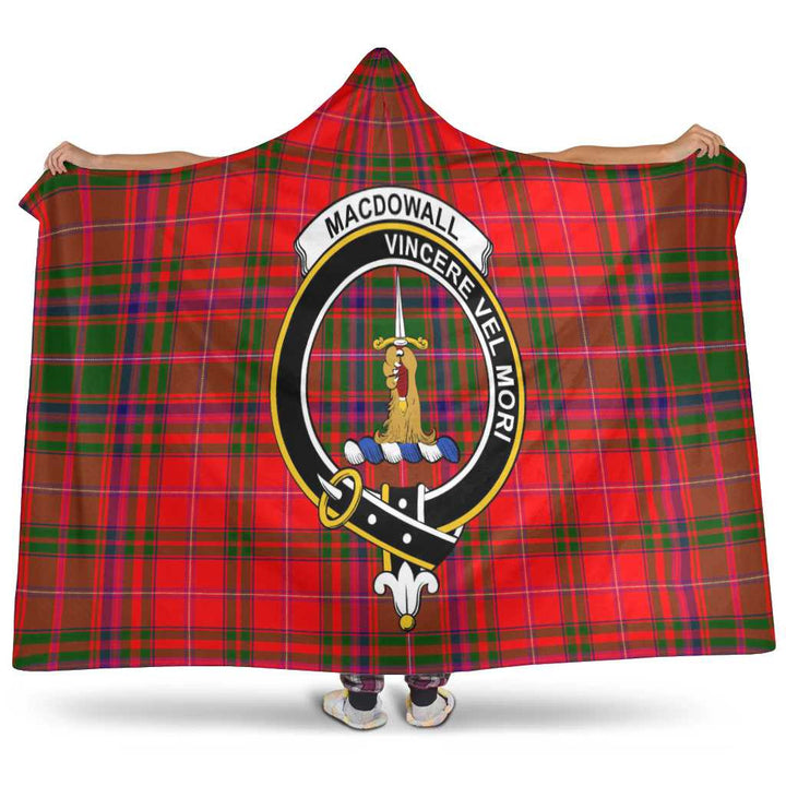 Scottish MacDowall (of Garthland) Clan Crest Tartan Hooded Blanket Tartan Plaid 1