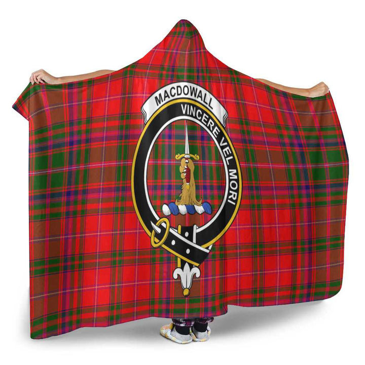 Scottish MacDowall (of Garthland) Clan Crest Tartan Hooded Blanket Tartan Plaid 2