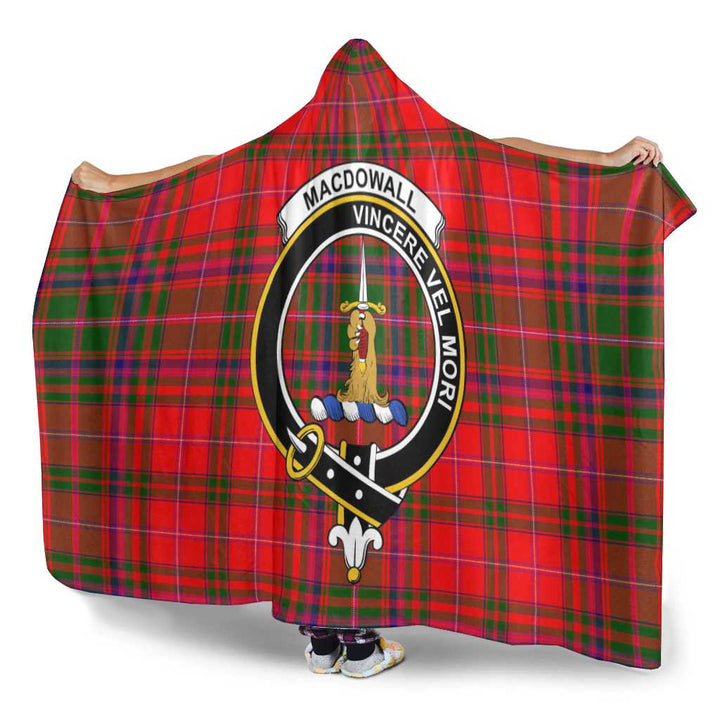 Scottish MacDowall (of Garthland) Clan Crest Tartan Hooded Blanket Tartan Plaid 3