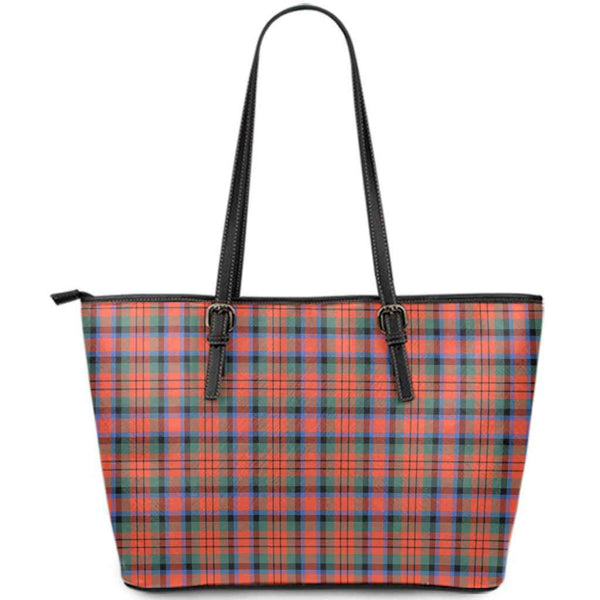 Scottish MacDuff Ancient Clan Tartan Leather Tote Tartan Plaid