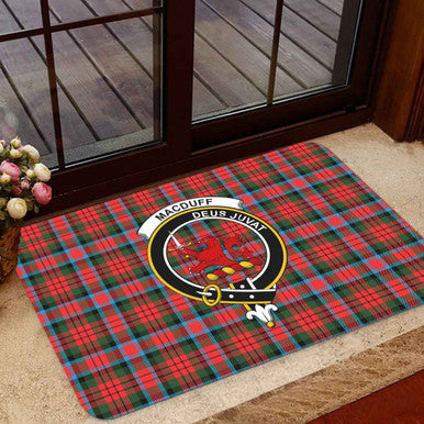 Scottish MacDuff Clan Crest Tartan Door Mat Tartan Plaid 1