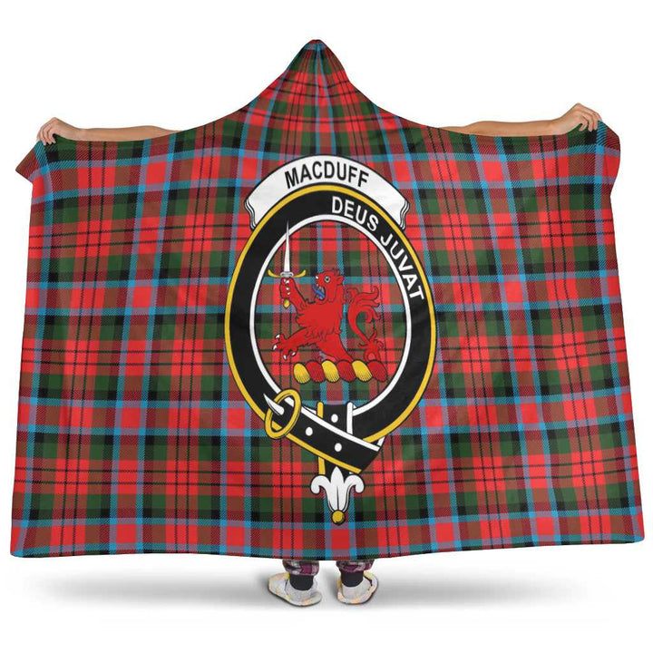 Scottish MacDuff Clan Crest Tartan Hooded Blanket Tartan Plaid 1