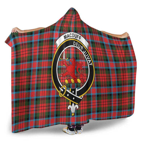 Scottish MacDuff Clan Crest Tartan Hooded Blanket Tartan Plaid 2