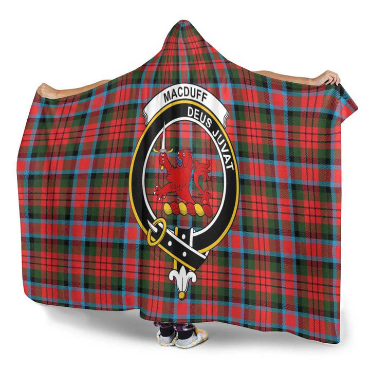 Scottish MacDuff Clan Crest Tartan Hooded Blanket Tartan Plaid 3