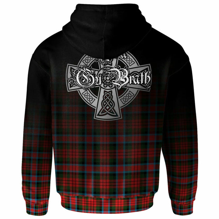 Scottish MacDuff Clan Crest Tartan Hoodie - Alba Gu Brath Family Crest Celtic Inspired Back Side Tartan Plaid