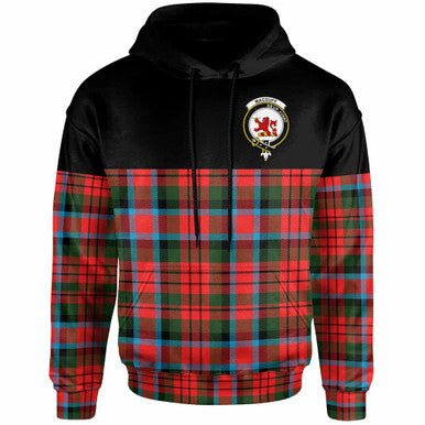Scottish MacDuff Clan Crest Tartan Hoodie - Horizontal Style Front Side Tartan Plaid