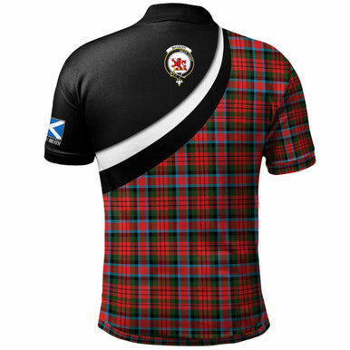 Scottish MacDuff Clan Crest Tartan Polo Shirt - Scotland Forever Style Back Side Tartan Plaid